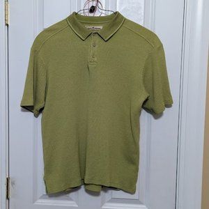 Tommy Bahama Silk Blend Green Polo Sz L